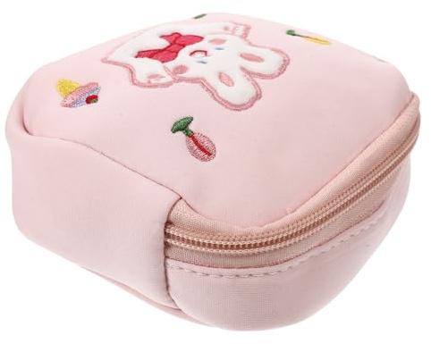 BIUDECO Periodenbeutel aus Baumwolle für Mädchen Kompakte und Diskrete Tampon Organizer Tasche Kleine Kulturtasche für Unterwegs und Privaten Schutz