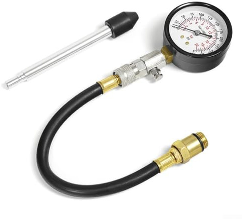 Kit testeur de compression automobile avec manomètre de cylindre pour moteurs à gaz avec plage de pression précise et construction de matériaux