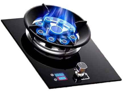 Gaskochfeld mit einer Flamme, eingebauter Mehrzweck-Gasherd mit Flammenausfallschutz, gusseisernem Grillrost, for Picknicks im Freien(LPG)