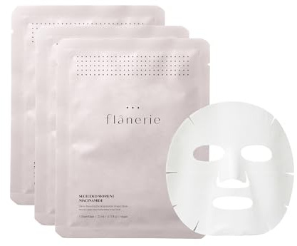 Flanerie Niacinamide Sheet Mask – Hydrating Glow Face Mask (3 Pack)