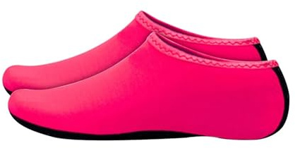 HWJFDC våtdräktsstrumpor halkfria dykskor simning vatten sportstrumpor sommar aqua strand sandal platt sko havstema surfing toffel för män kvinnor (rosenröd, M 35-36)