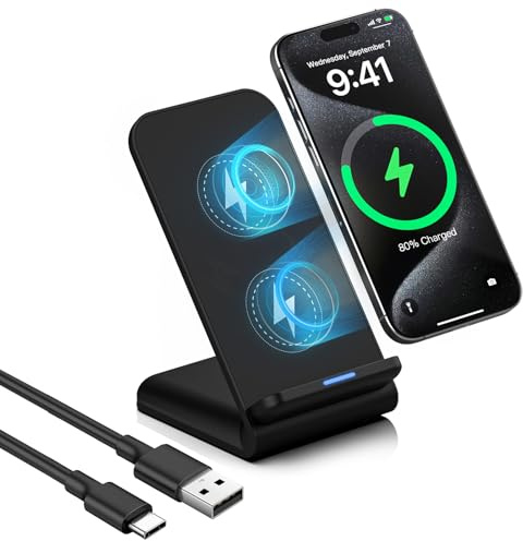 15W Chargeur Induction Charge Rapide pour Google Pixel 10 Pro XL 9 9a 8 8a 7, Chargeur sans Fil pour Samsung Galaxy S26 Ultra S25 S24 FE, Wireless Charger pour iPhone 17 Pro Max 16 15 Plus 14 13 12 11