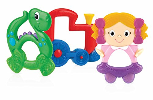 Nuby 006618 Hart&Soft Beißring, mehrfarbig