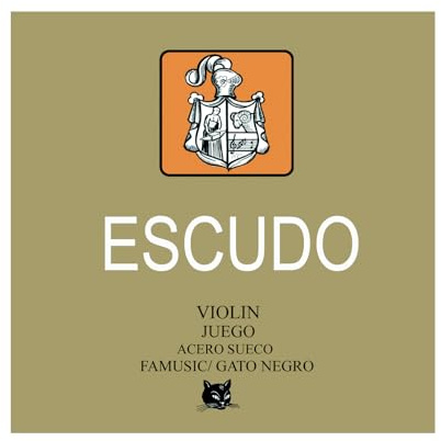Ferrer Gato Negro Juego de Cuerdas para Violín 4/4 de Acero Sueco, Fabricado Artesanalmente en España desde 1868