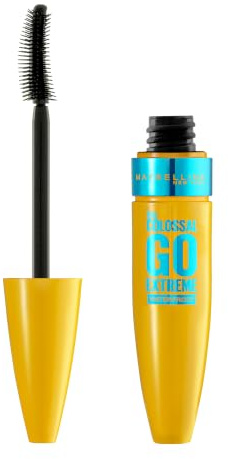 Maybelline Volum' Express The Colossal Go Extreme! Mascara in Very Black Waterproof, wasserfeste Wimperntusche, extremes Volumen, tiefschwarze Pigmente, innovative Doppel-Pump-Wimpernbürste, 9,5 ml