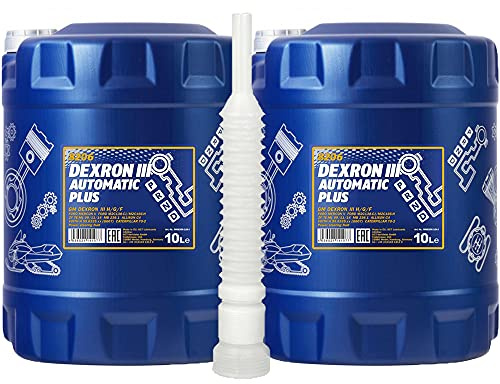 2 x 10L MANNOL ATF Dexron III Automatic Plus/Automatikgetriebe - Servo -oel Rot Dexron3