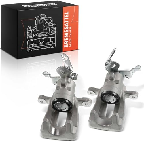 Frankberg 2x Bremssattel Bremszange Aluminium Hinten Links Rechts Kompatibel mit Octavi.a III Combi 5E5 5E6 Leon 5F1 Leon ST 5F8 Octavi.a III 5E3 NL3 NR3 Leon SC 5F5 5Q0615423A