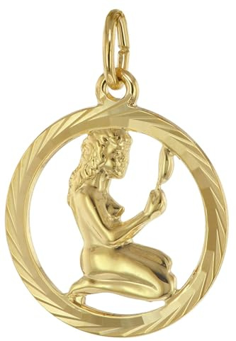trendor Sternzeichen Jungfrau 333 Gold Anhänger Ø 16 mm 39000-09