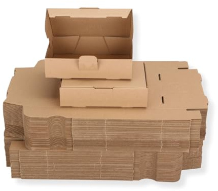 100 St. Maxibriefkarton 180 x 130 x 45 mm DIN A6 braun Warensendung Faltkarton, Warenpost, Klappdeckelkarton