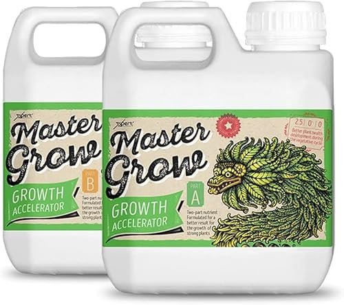 Xpert Nutrients Master Grow A+B (1L) - Basic Growth Fertilizer for the Vegetative Phase of Plants, Balanced Liquid Fertilizer, Indoor and Outdoor Grow Stimulator, Premium Quality
