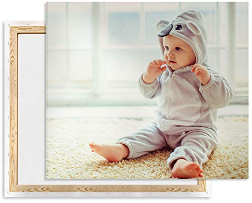 Ferocity Leinwand bild mit foto selbst gestalten 40 x 30, eignes Foto auf Leinwand drucken Lassen, Fotogeschenk, Wandbild mit Wunschmotiv personalisiert Querformat [128]