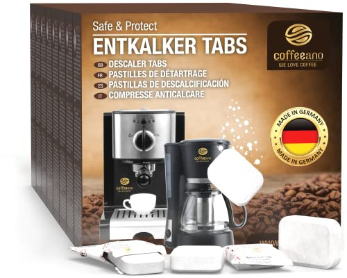 Coffeeano 160 pastillas descalcificadoras para todas las cafeteras automáticas y cafeteras. Paquete grande para restauración y comercio. Pastillas descalcificadoras compatibles con todos los aparatos