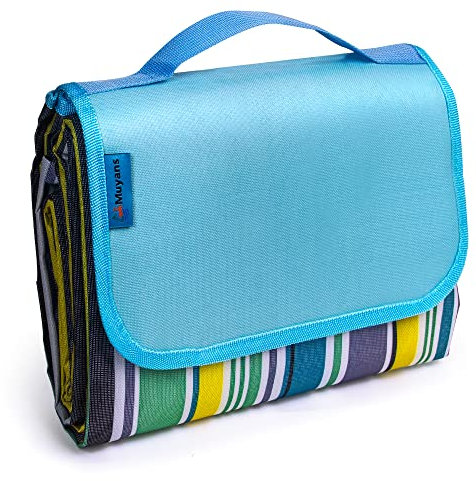 Muyans Extra Large Picnic Blanket 300 x 200 cm, XXL Picnic Blanket Waterproof, Foldable Beach Blanket Washable Picnic Mat with Carry Handle for Garden, Picnic, Beach, Camping