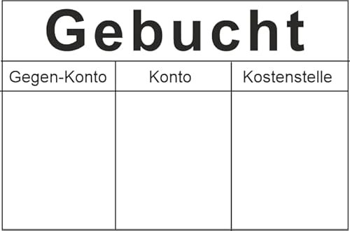 Kontierungsstempel - mit trodat printy 4927 – Custom- 60x40 mm, Büro, Buchungsstempel, Firmenstempel