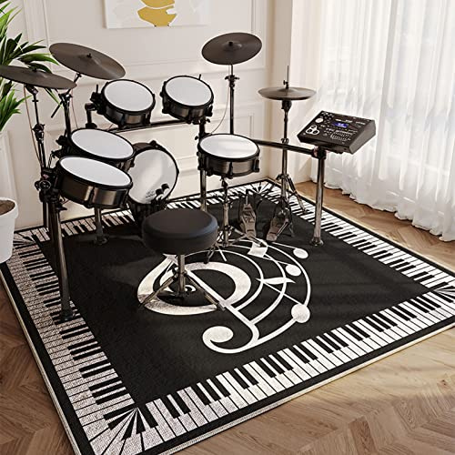 EYZO Drum Teppich Schlagzeug Teppich Schlagzeugteppich Schallschutz Teppich Schallschutzmatte Drum Rug Drum Matte Drumteppich - 2022 Upgrade-Version - 180CM*160CM