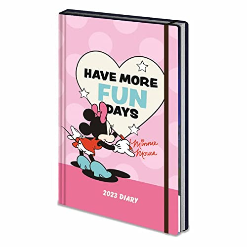 Pyramid International Minnie Mouse Terminkalender 2023, A5, Hardcover, Wochenplaner (Have More Fun Days-Design), offizielles Merchandise-Produkt, SR74094, Mehrfarbig