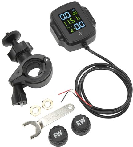 USB-Lade-Moto-TPMS, Dauerhafte Leistung, DC 12 V, Reifendrucküberwachungssystem, Stabiles Signal, Professionell, mit Display für Motorräder