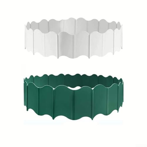 Bordo in plastica da giardino, recinzione per bordi del prato, per bordi di , stagni, aiuole, fai da te all'aperto (verde)