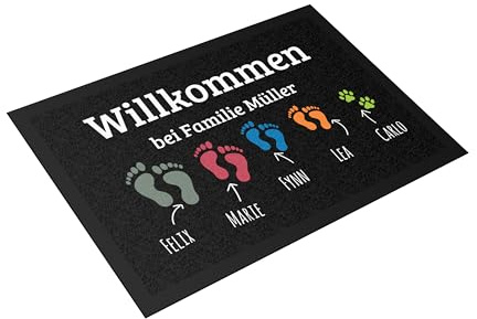 printplanet® - Fußmatte selbst gestalten - individuell Bedruckt - Layout: Fußabdruck 4 - Größe 60 cm x 40 cm