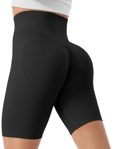 Zhiaek Sport Shorts Damen Scrunch Butt High Waisted Kurze Sporthose Push Up