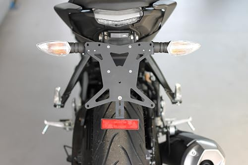 MG Biketec Kurzes Heck - Kennzeichenträger – Kennzeichenhalter geeignet für Yamaha MT-125 ab 2020 (172x167mm)