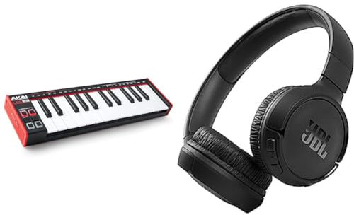 AKAI Professional LPK25 - USB MIDI Keyboard Controller with 25 Responsive Synth Keys for Mac and PC & JBL Tune510BT - Wireless on-ear headphones featuring Bluetooth 5.0, up to 40 hours battery life
