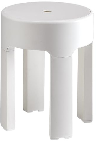 Gedy NEWBOX Taburete-Banqueta baño con almacenaje, Resinas termoplásticas, Blanco, 39,5 x 29,5 x 44, Carga máxima 150Kg