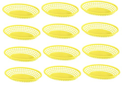 ABOOFAN 12pcs Fast Food Basket Snack Serving Plate Household Fruit Storage Plate Creative Storage Baskets for Kitchen Bread Bin for Snack Tray