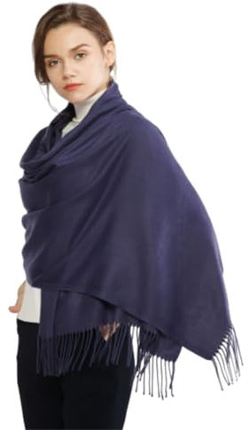 Generisch Damen Winter Schlauchschal Winterschal Rundschal weich und warm Schal Gelb Schal Damen Blau Strick