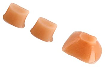 JEWEDECO 3 Stück Silikonpuffer Kork für Flöte Cf102 Ersatz Flöten Trillerklappen Stoßdämpfer in Braun Flexibel und Leicht zu Tragen Musikzubehör für Flötenspieler