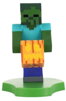 Cableguys Minis Minecraft Zombie Phone Stand & Earbuds Holder - Novelty Phone Stand for Desk and Bedside, In Ear Headphone Holder for Smartphone & Small Devices, Desk Decor and Mobile Accessories