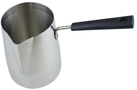 Homoyoyo Pichet à Lait Inox 304 avec Bec Verseur Aigle, Manche Long Ergonomique, Mousseur à Café pour Latte Art, Pot Mousse Lait 350 Ml, Usage Domestique et Barista, Accessoire Café Quotidien
