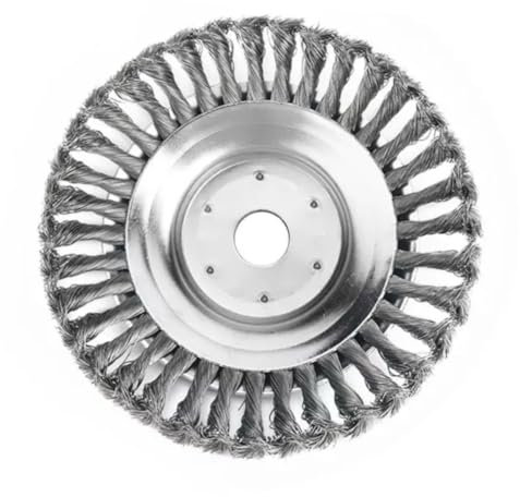 6'' Steel Wire Strimmer Head, 150mm Cone Knotted Wire Grass Trimmer Cutter Head, Universal Strimmer Wire Brush Head, Weed Brush,Solid Steel Wire Wheel for Replacing Accessories of the Brush Cutter