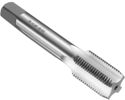 QUARKZMAN Tarauds à Main, 7/8-14 UNF 2B Taraud Finisseur Américain à droit en Acier Rapide HSS6542, Tarauds et filières Durables pour Outil Taraudage Vis Réparation Bricolage