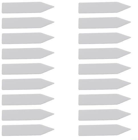 Feegow Confezione da 100 etichette impermeabili in plastica per piante, 5 x 1 cm, etichette riutilizzabili per il nome, per erbe, fiori, verdure per organizzare le tue piante