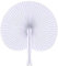 Ventagli di Carta Pieghevoli, 25CM Ventagli di Carta Rotondi Matrimonio Bianco con Manici in Plastica per L'estate Nozze Compleanno Festa Eventi SET DA12/60/120/240 PEZZI (12)