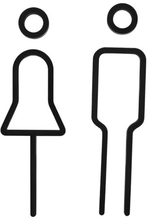 FIXOSHEE Toilettenschild Für Zuhause Und Öffentliche Orte Aus Acryl Für Badezimmer Und Waschraum Klar Und Dekorativ Einfach Anzubringen