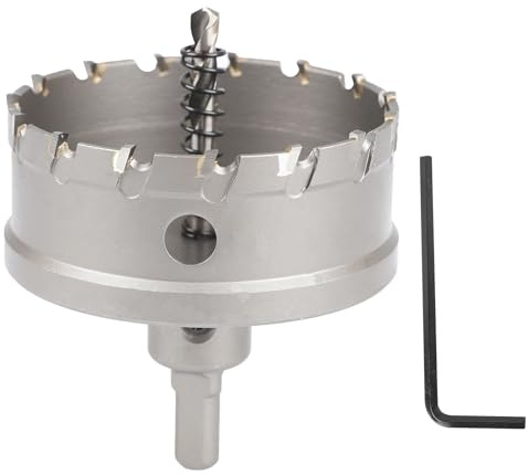 SUQIN 80mm Foret De Scie Cloche En Métal,TCT Scie Cloche En Carbure,Coupe-trou En Carbure De Tungstène,Coupe-trou industriel Pour l'acier inoxydable,Le Métal,l'alliage,Le Bois Et Les Plastiques