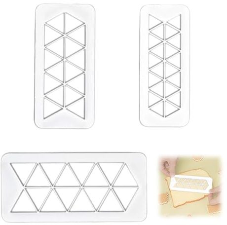 HABNI 3 Pièces Emporte Pièces Triangulaires En Plastique Pour Gâteaux Et Fondant Blanc
