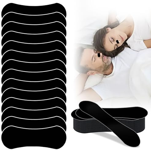 TUONYIS 60 Pieces Nasal Strips, Bande Nasale Anti Ronflement, Nose Strips Patch Nasal Patch Nez Respiration Ecarteur Nasal pour Réduisez les Ronflements, Bandes Nasal (Black)