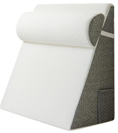 Folpus Cuscino a cuneo per letto, cuscino per schienale rialzato, triangolare in memory foam per divano