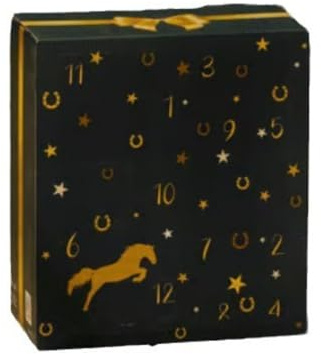 Adventskalender Winterhimmel Design Pferd Countdown Kalender mit 24 Tagen Pferde Geschenke und Überraschungen，Überraschungsboxen für Kinder，Zufällige Blindboxen für Erwachsene