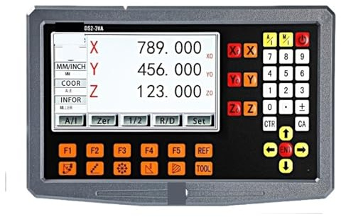 LCD 2 Axis 3 Axis DRO Sets Digital Readout Display with Scale Linear Grating s Ruler for Milling Machine Lathe Convenient for Reading(850mm,2 Axis DRO Kit)