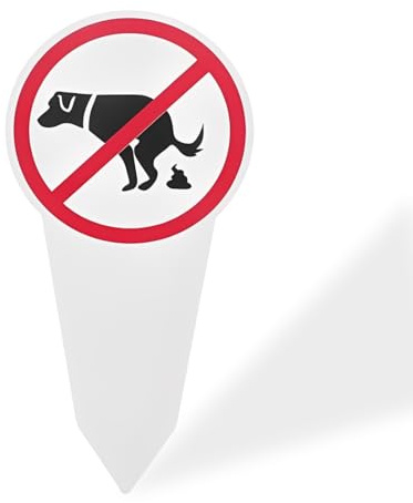 THQAE 2 Pcs No es un Perro Toilette 30 x 15 cm de PVC - Carteles de Prohibición para Perros - Placas de Advertencia Resistentes al Clima con Protección UV
