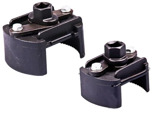 Joygoodta Llave de filtro de aceite ajustable, herramienta de extracción de filtro de aceite de alta resistencia para filtros giratorios pequeños y medianos, 2 uds.