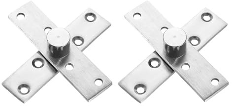 QUARKZMAN 2Pcs Cerniere A Perno Rotanti 360 Gradi, 98.5 X 24mm Acciaio Inossidabile Perni Centrali Nascosti Per Porte A Battente Cucina Casa, Argento