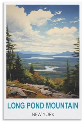 1000-teiliges Puzzle „Long Pond Mountain New York“ – Klassisches 3D-Puzzle-Bastelset aus Papier – Einzigartiges Geschenk – Wohnkultur – 38 x 26 cm
