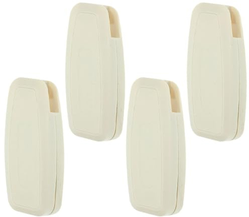 TOYANDONA Pesas para Cordones de Persianas Enrollables y Verticales, Mango Cuadrado Abierto, Material Pom Resistente, Color Claro, 4 Piezas, Accesorios para Cortinas y Estores, Recambios