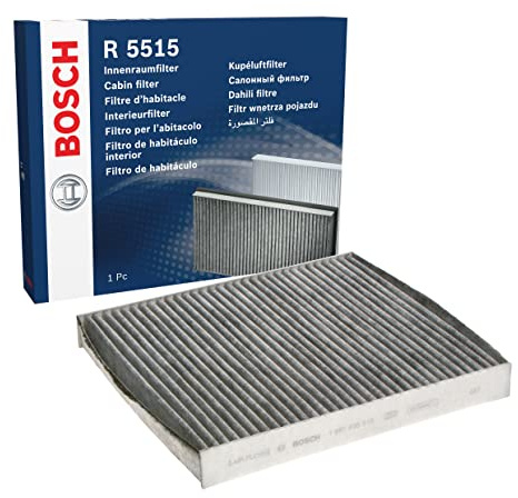Bosch R5515 Activated Carbon Cabin Filter, Replacement Filter - Against Unpleasant Smells, Pollen and Dust for Cleaner Air Inside the Vehicle
