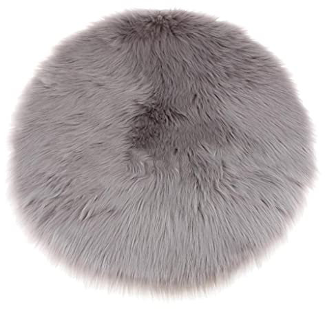 MagiDeal Künstliche Schaffell Teppich Flauschiger Teppich Stuhl Teppich, 30 cm Flauschiges Kunstfell-Sitzkissen für Schlafzimmer Wohnzimmer Nagelkunst-Dekoration